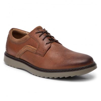 CLARKS Un Geo Lace Dark Tan Lea