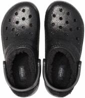 Crocs Classic Glitter Lined Clog Black / Black