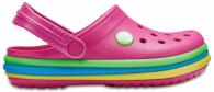 Kids Crocband™ Rainbow Band Clog Paradise Pink
