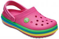 Kids Crocband™ Rainbow Band Clog Paradise Pink