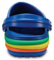 Kids Crocband™ Rainbow Band Clog Blue Jean