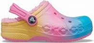 Crocs Baya Printed Lined Clog Kids Pink Lemonade/Multi