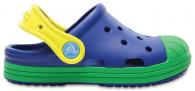 Kids Crocs Bump It Clog Blue Jean / Grass Green