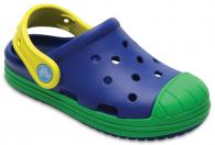 Kids Crocs Bump It Clog Blue Jean / Grass Green