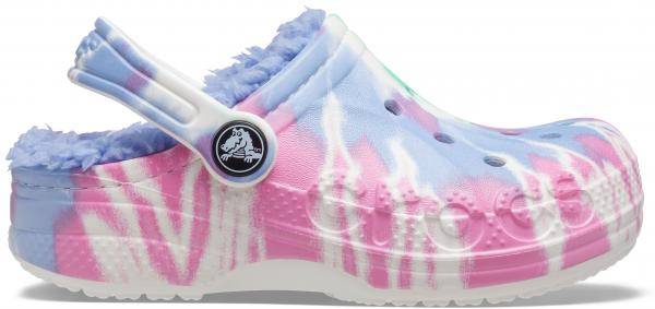 Crocs Baya Lined Tie Dye Graphic Clog Kids