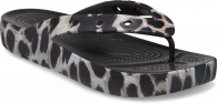 Womens Classic Platform Animal Remix Flip Black/Leopard