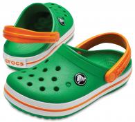 Crocband Clog Kids Grass Green / White / Blazing Orange