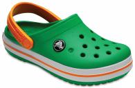 Crocband Clog Kids Grass Green / White / Blazing Orange