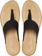 Womens Crocs Tulum Flip black/tan