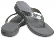 Womens Capri V Sequin Flip Silver