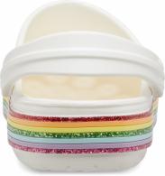 Crocs Crocband Rainbow Glitter Clog Kids White